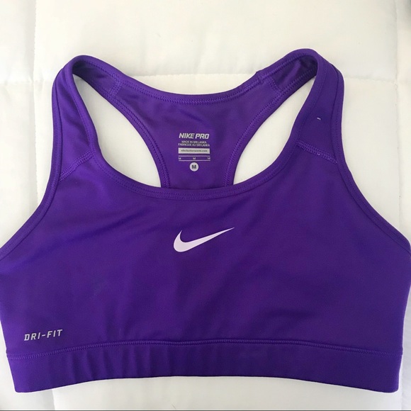 purple nike sports bra